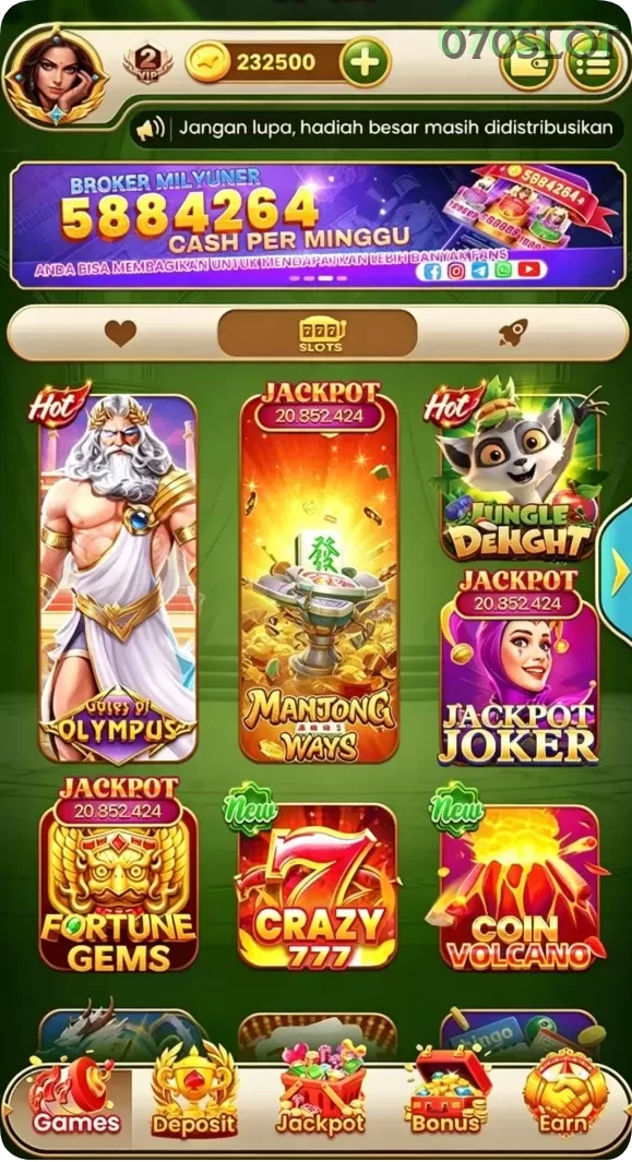 Cuplikan layar 988BET — menu navigasi