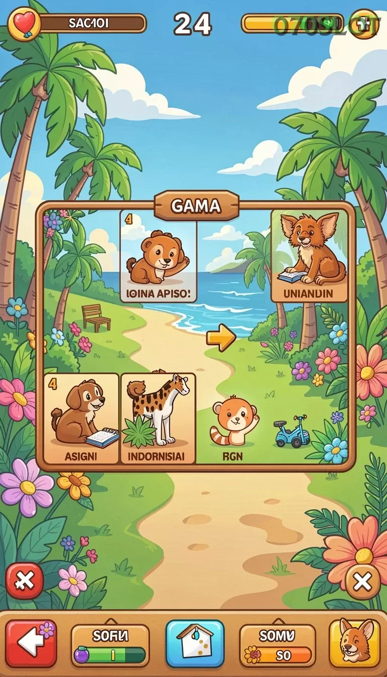 Cuplikan layar PANDAWIN — menu navigasi