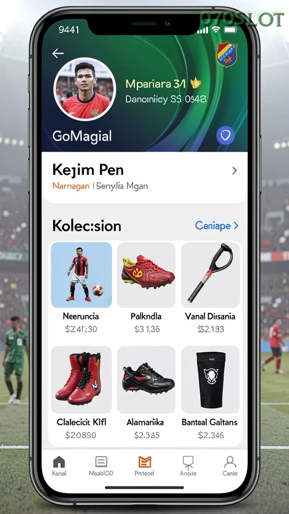 Cuplikan layar SPINHARTA — menu navigasi
